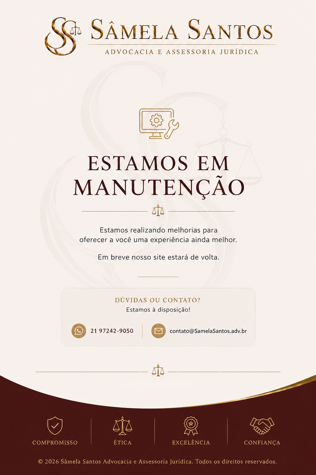 Site em manutenção